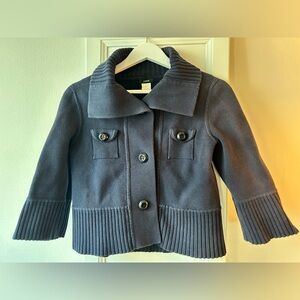 J. Crew navy blue sweater jacket